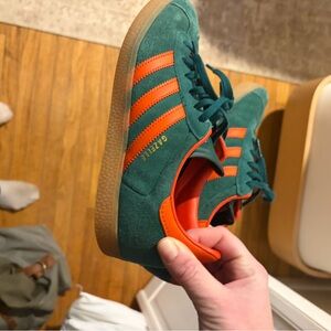 Adidas Teal and Orange Classic Sneakers